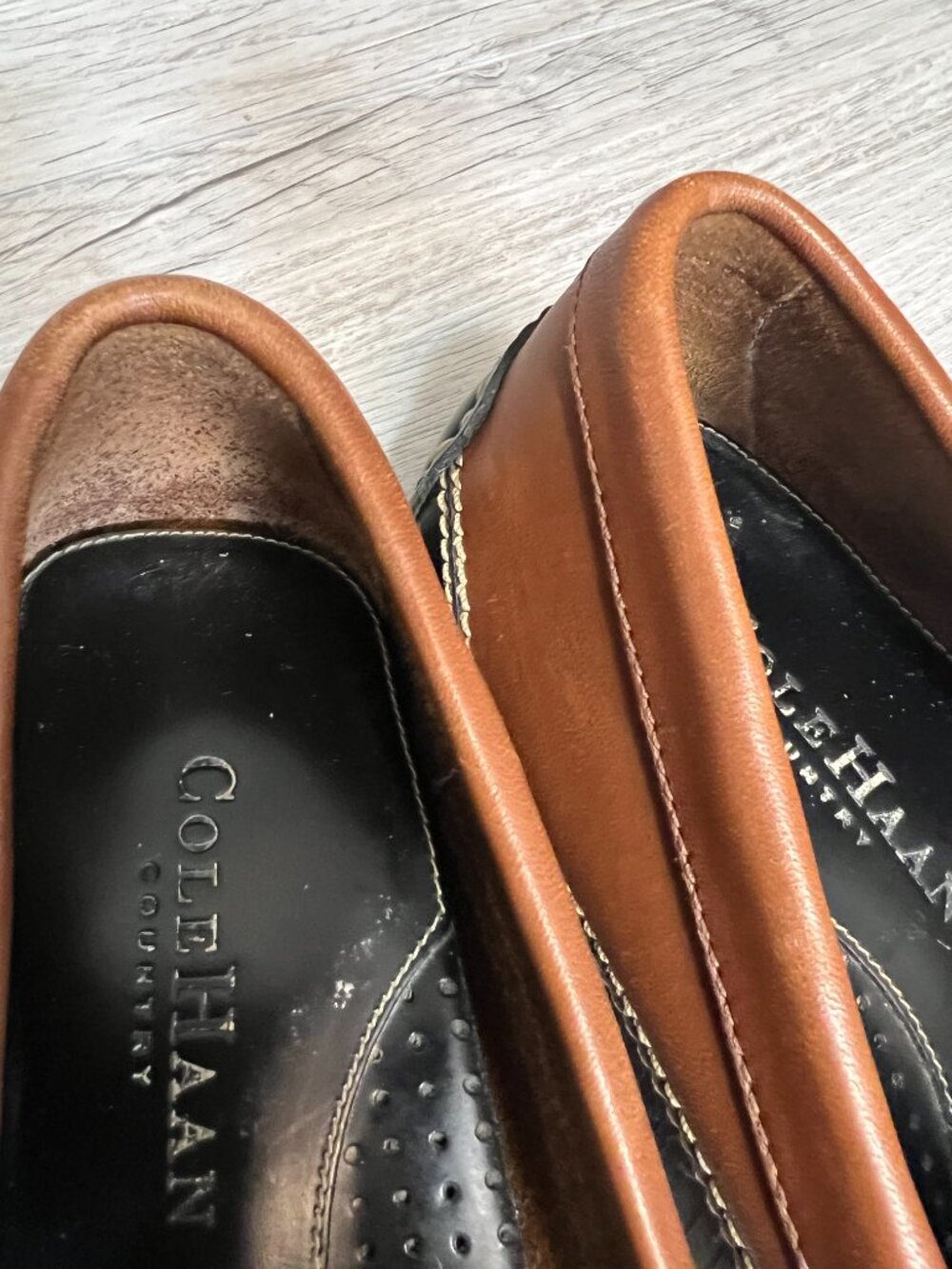 Cole Haan Brown Leather Driving Moccasins Loafers Size 8.5 - Picture 8 of 9